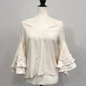 Alexis Top Blouse White Size XS
